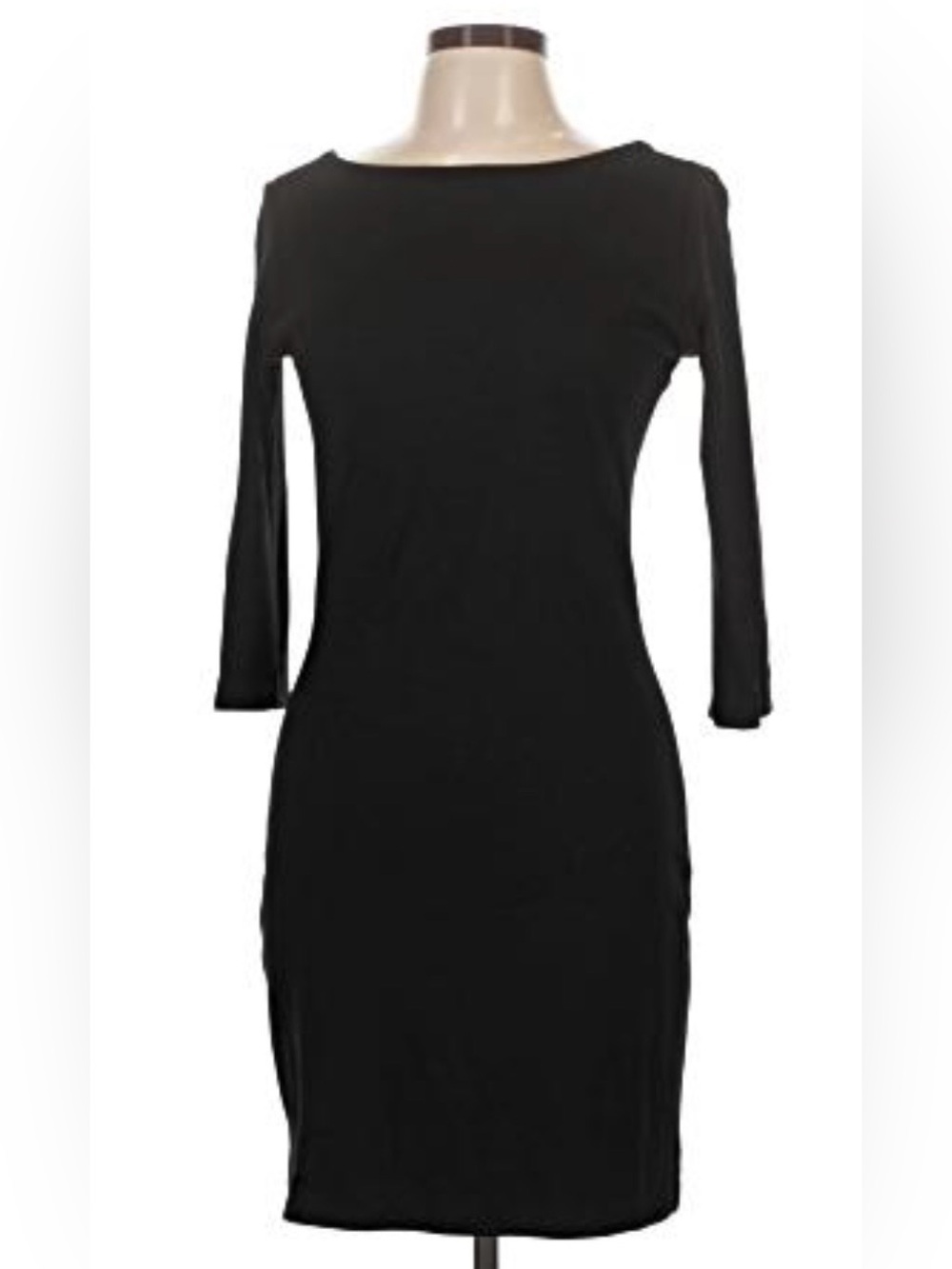 Amanda Uprichard Black Boatneck Sheath Dress Work or Cocktail- EUC